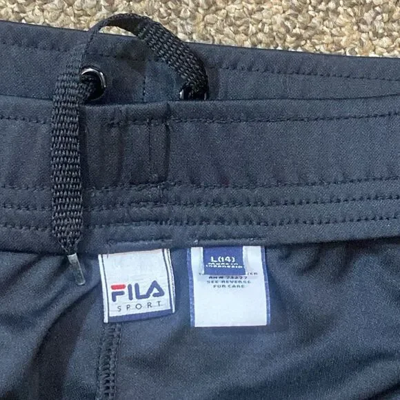 Fila Sport Black Athletic Shorts with Multicolor Trim Size L (14) - Picture 11 of 16